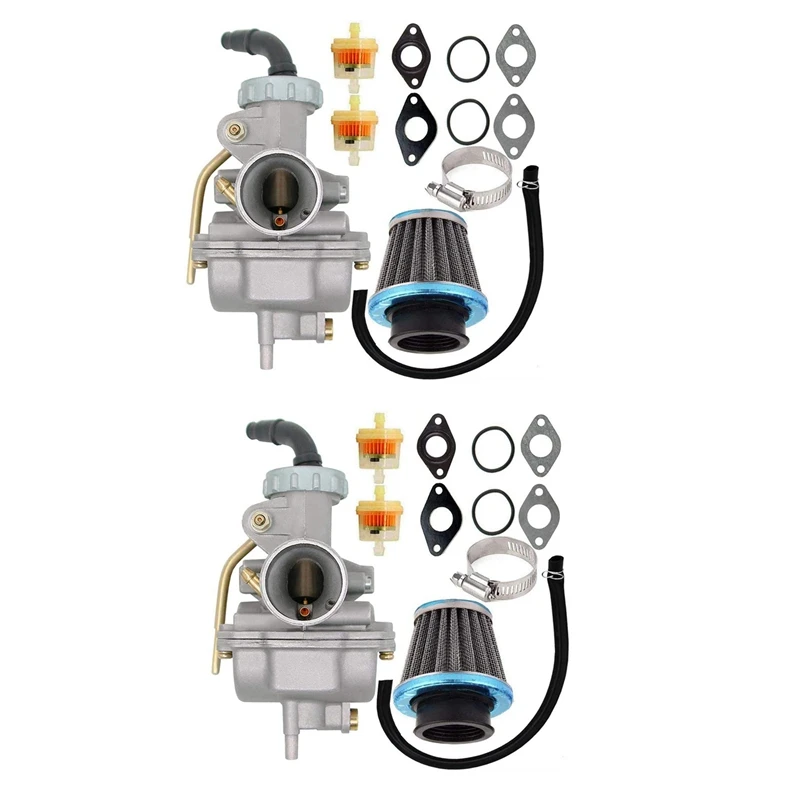 

2X PZ20 Carburetor For 50Cc 70Cc 90Cc 110Cc 125Cc 4 Stroke Engine ATV Utvs Honda CRF50F CRF80F With Air Fuel Filter