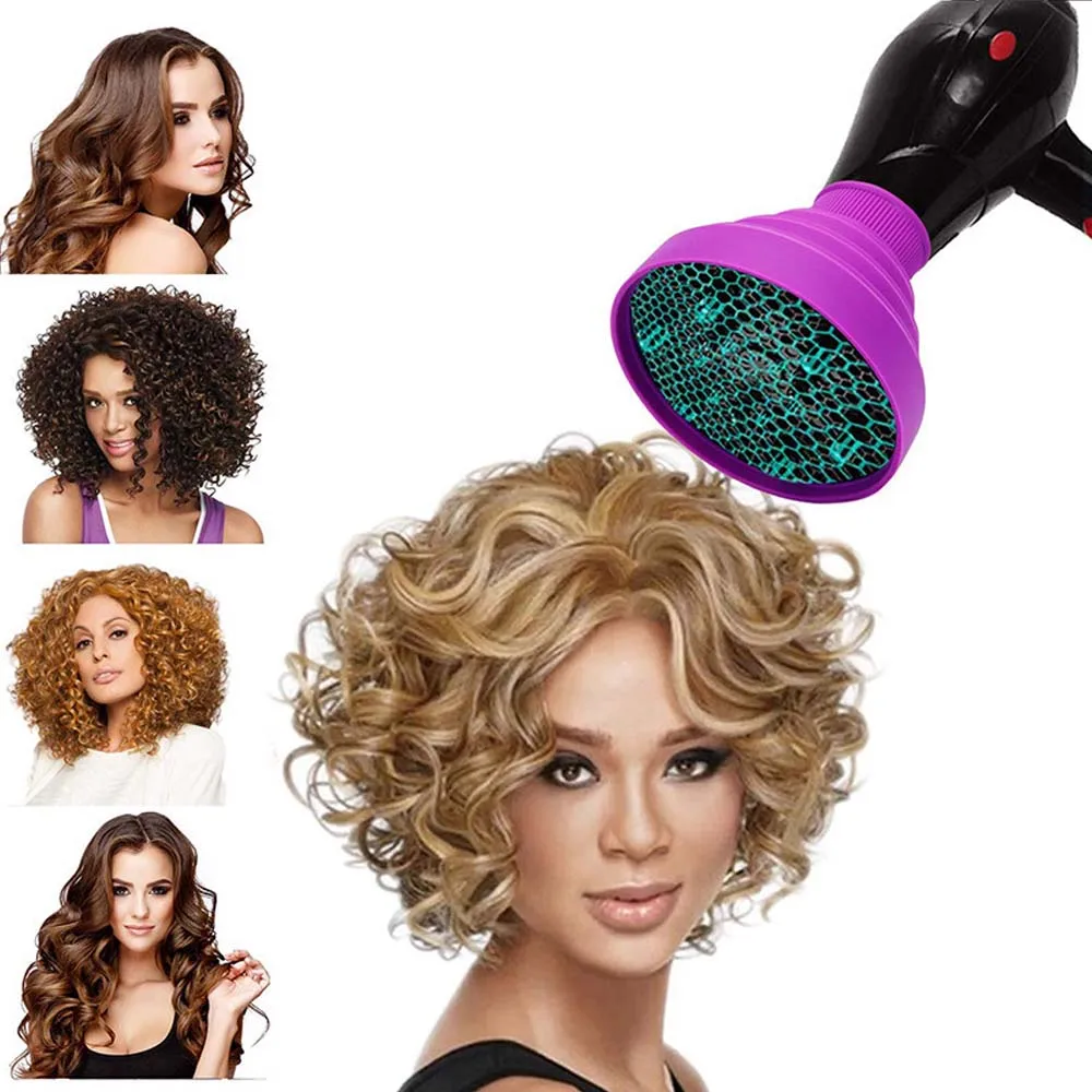 

Profession Blow Dryer Diffuser Attachment for Natural Thick Hair Collapsible Hair Blower Diffuser Styling Hairdressing Tool