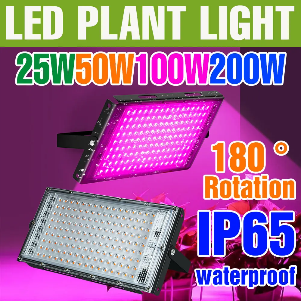 LED Full Spectrum Grow Light Hydroponics Plant Cultivation Lamp 25W 50W 100W 200W For Tomato Vegetables Greenhouse Tent Grow Box