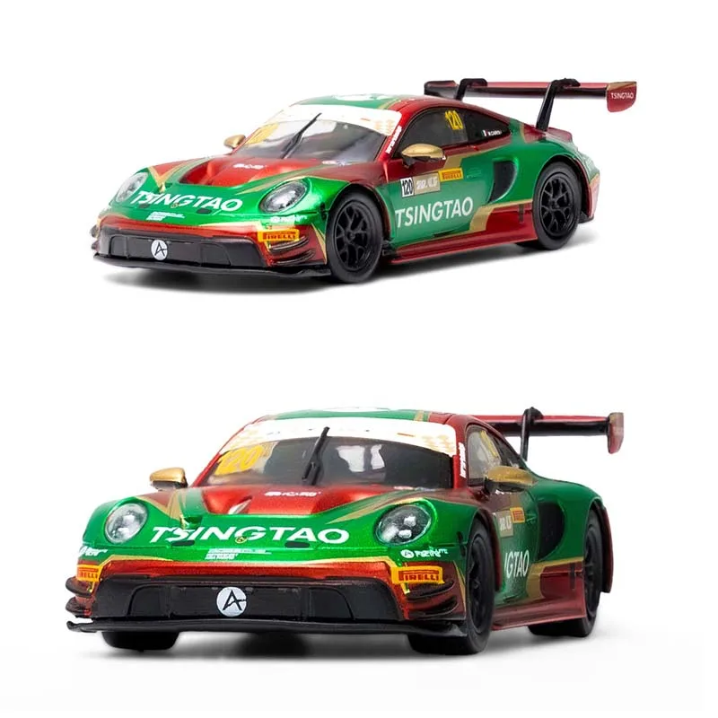 Sparky 1:64 Porsche 992 GT3 R Macao GT Cup 2023 alloy model, children's collection of decorative toys, gifts for children.