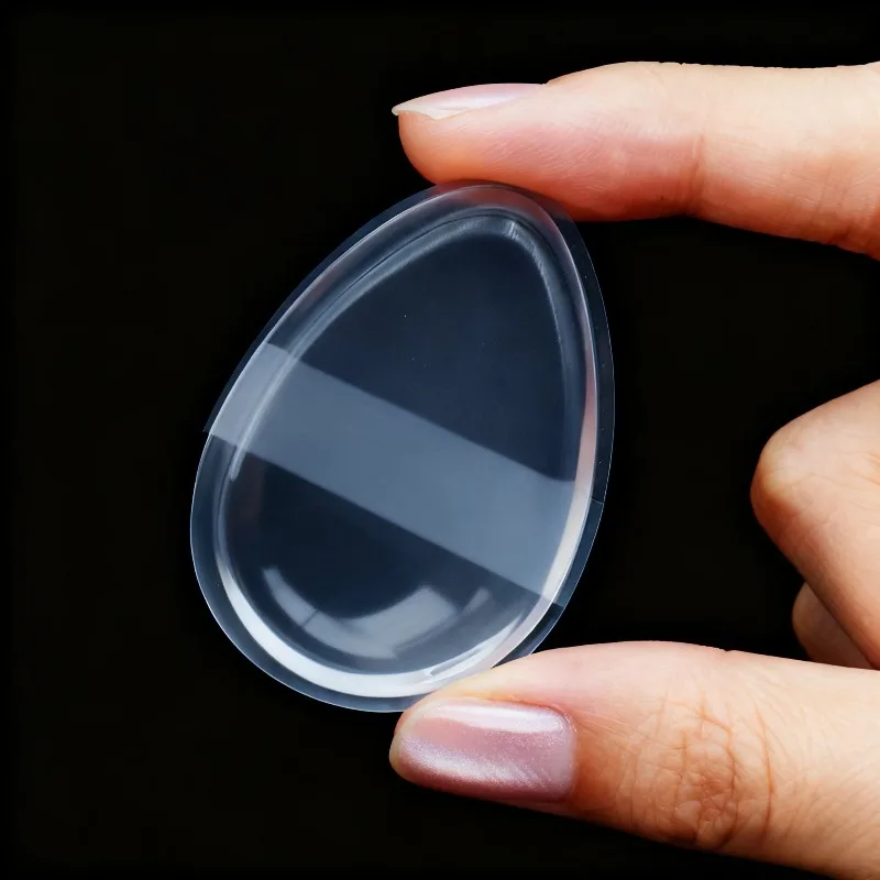 5,5 cm zachte siliconengel cosmetische bladerdeegspons voor gezicht Foundation BB Cream Geen poeder eten - Poederdonsgereedschap voor make-uptoepassing