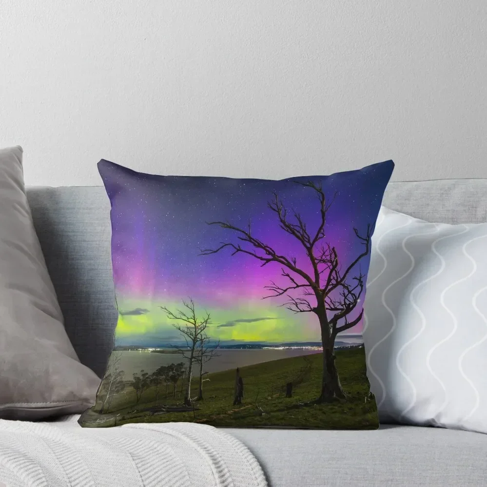 

Aurora Treescape Throw Pillow bed pillows Custom Cushion Photo Pillows Aesthetic pillow