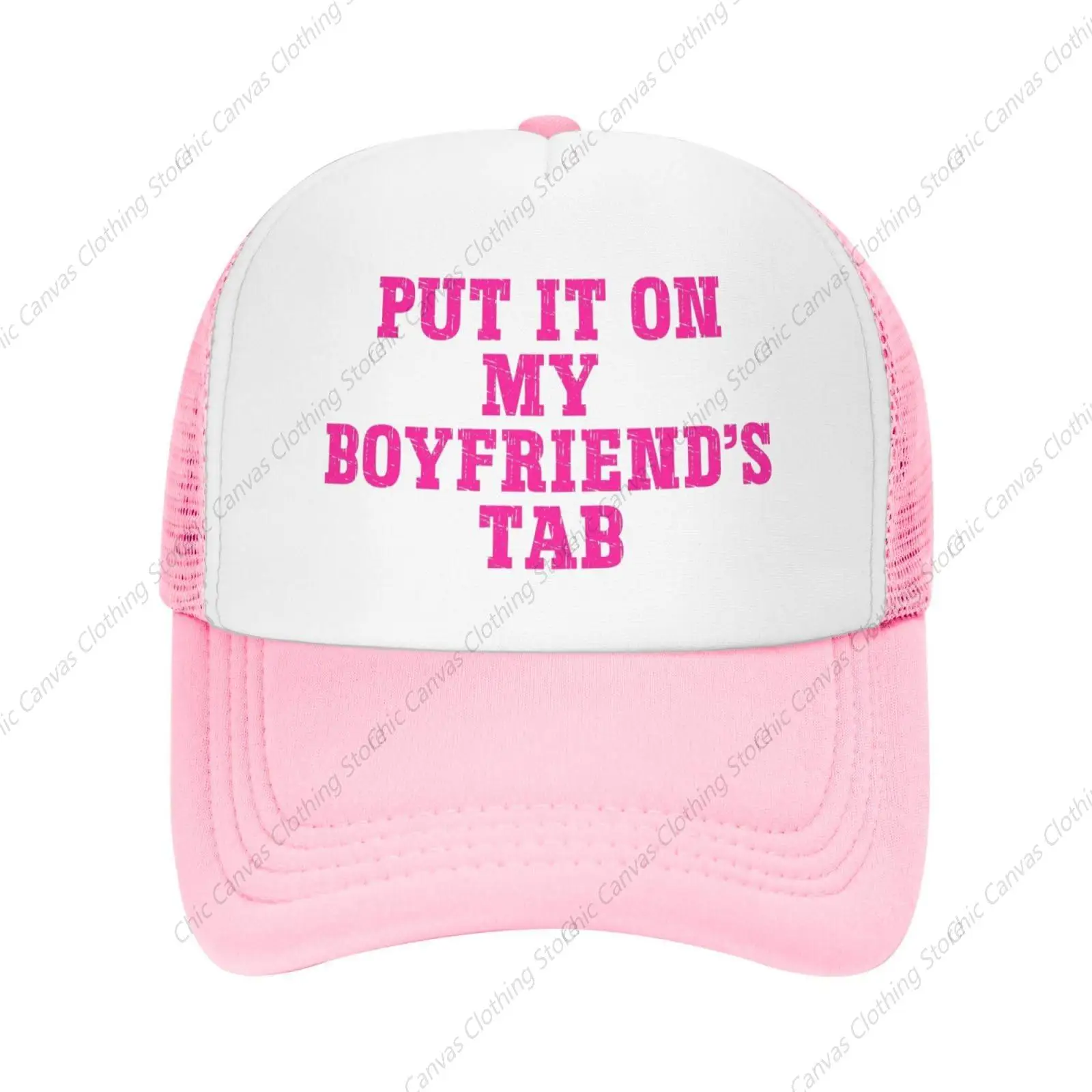 

Put It On My Boyfriend'S Tab Hat Fashion Trucker Hat Funny Gift Mesh Hat Fun Humor Baseball Cap Outdoor Sports Hat For Women Men