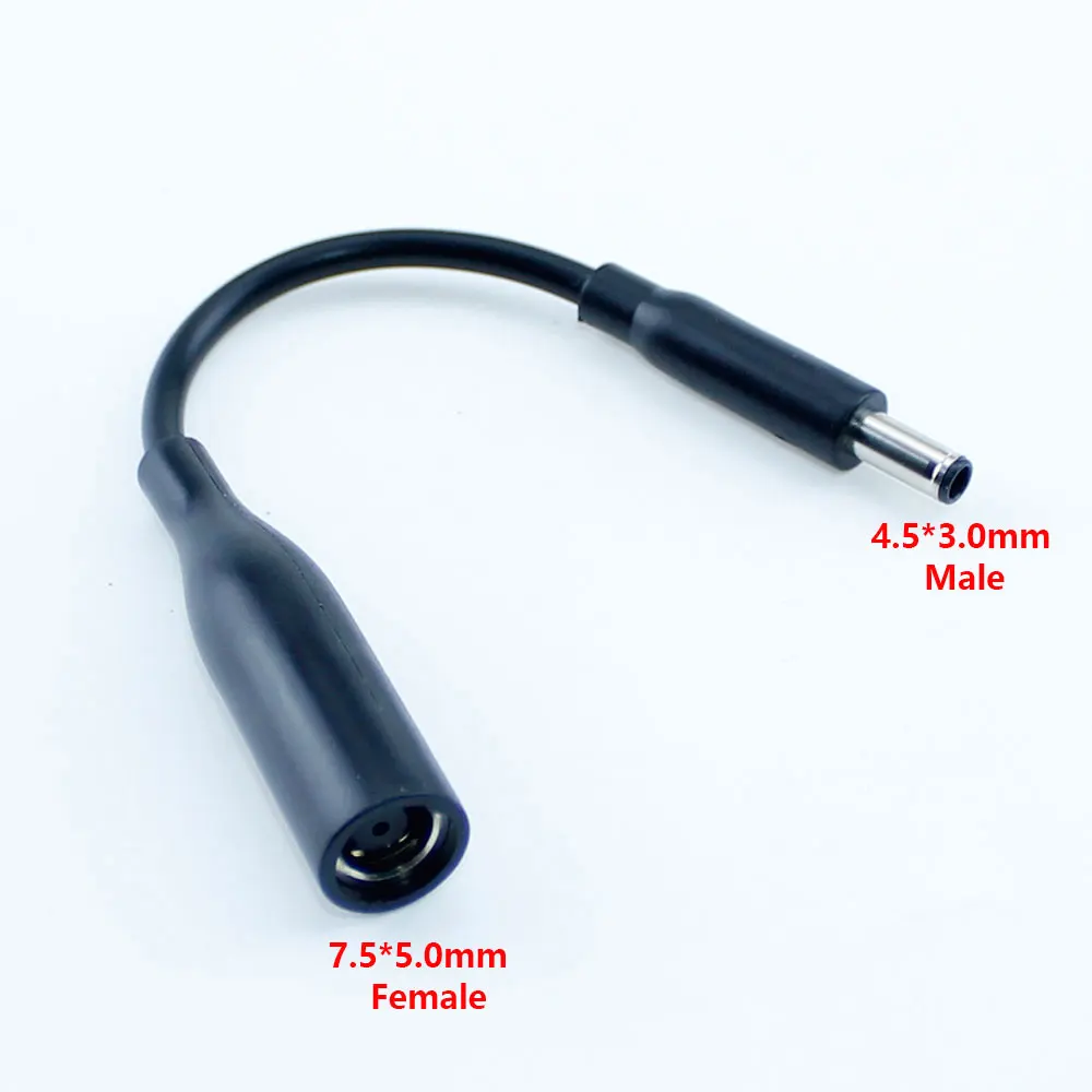 1PC for Dell Laptop DC Power Cord / Cable Charger Laptop Adapter 7.4*5.0mm Female to 4.5*3.0mm Central Pin Male Plug Connector
