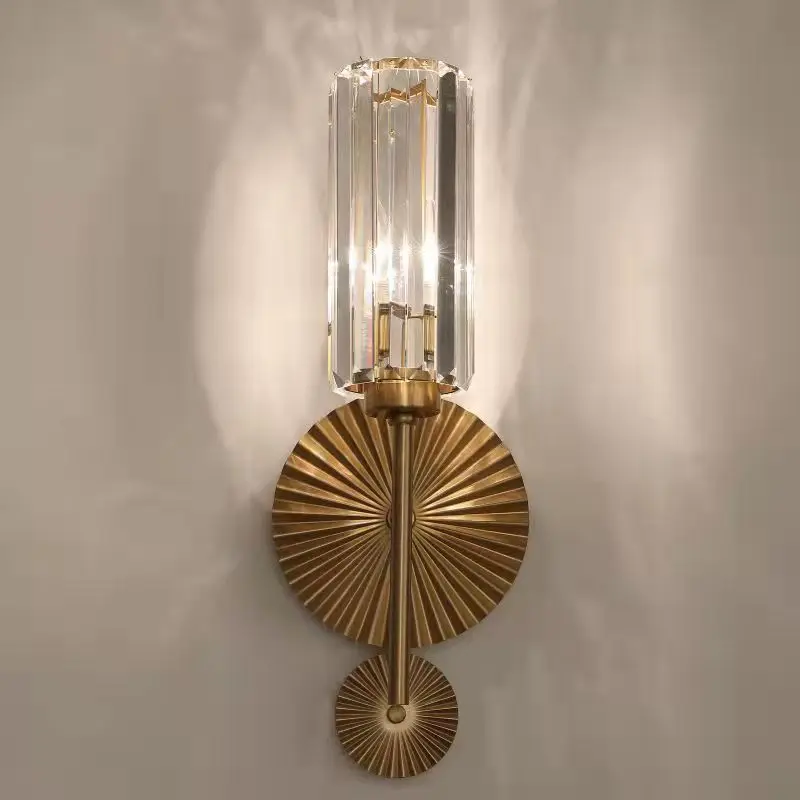 Light Luxury Crystal Wall Sconce Minimalist Bedroom Headboard Lamp Living Room TV Background Wall Hallway Corridor Wall Lights