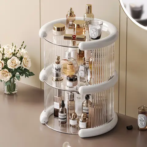 세련된 향수 정리함 디스플레이 선반, 욕실 보관 선반, 화장대 화장품 메이크업 선반, 3 단 코너 선반 스탠드