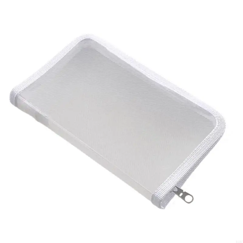 Clear Zippered File Case Small File Pouches Water Resistant Receipt Wallet 