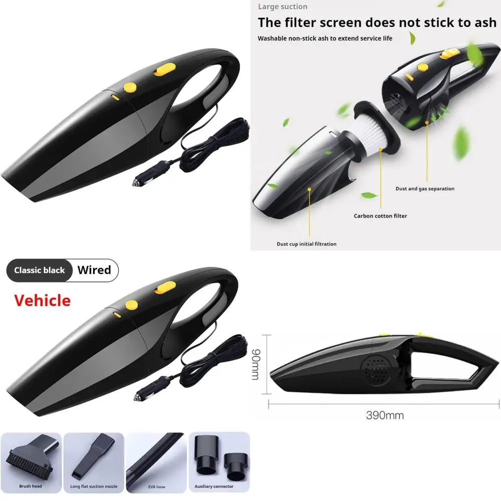 

Portable Handheld Car Vacuum Cleaner - Power Suction Filters for Sedans 2016-2021, Long Running Time, Ideal for Compact Cars