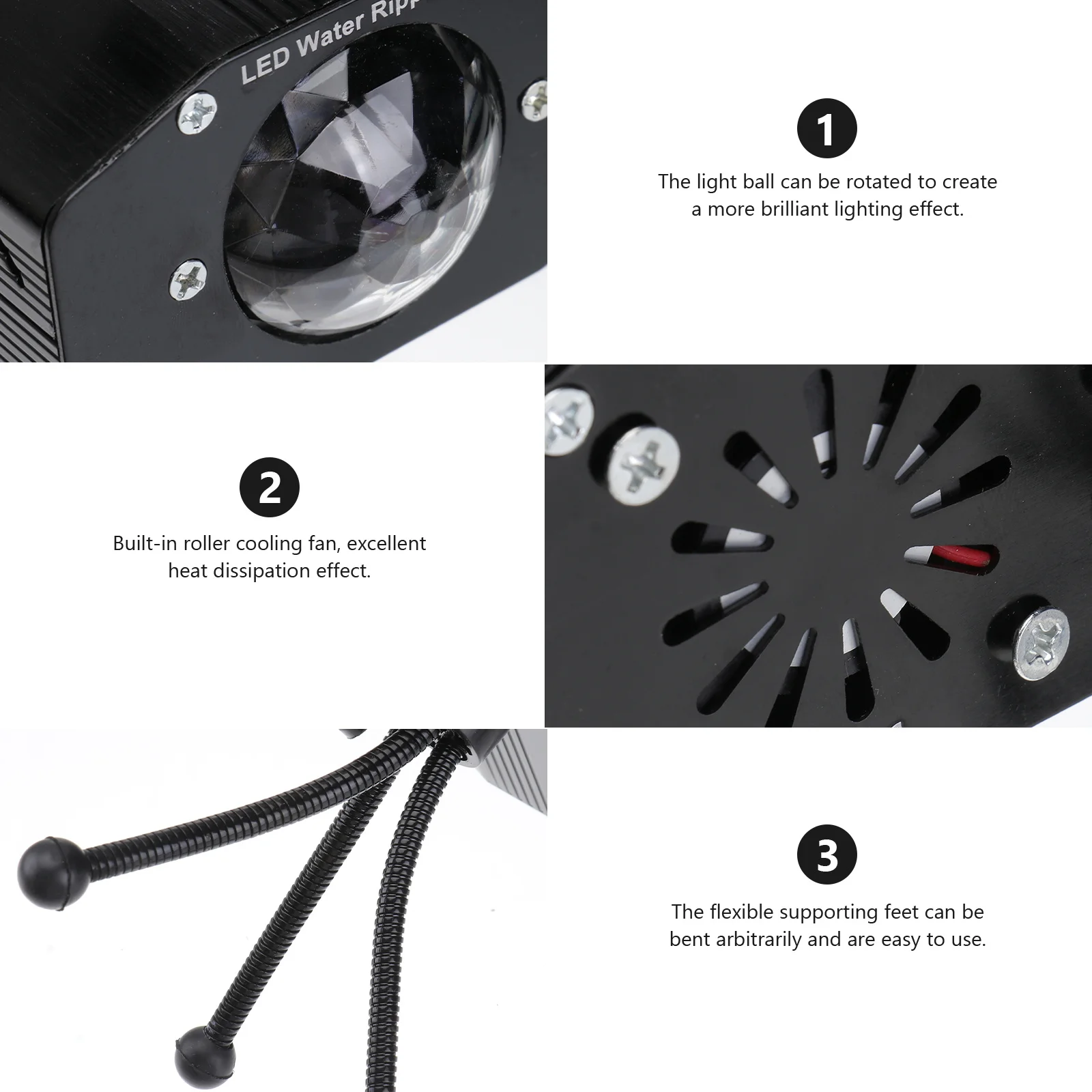 

7-цветный вращающийся светодиодный шаровой светильник с дистанционным управлением, звуковая активация, дискотека, проектор с эффектом пульсации, диско-светильники