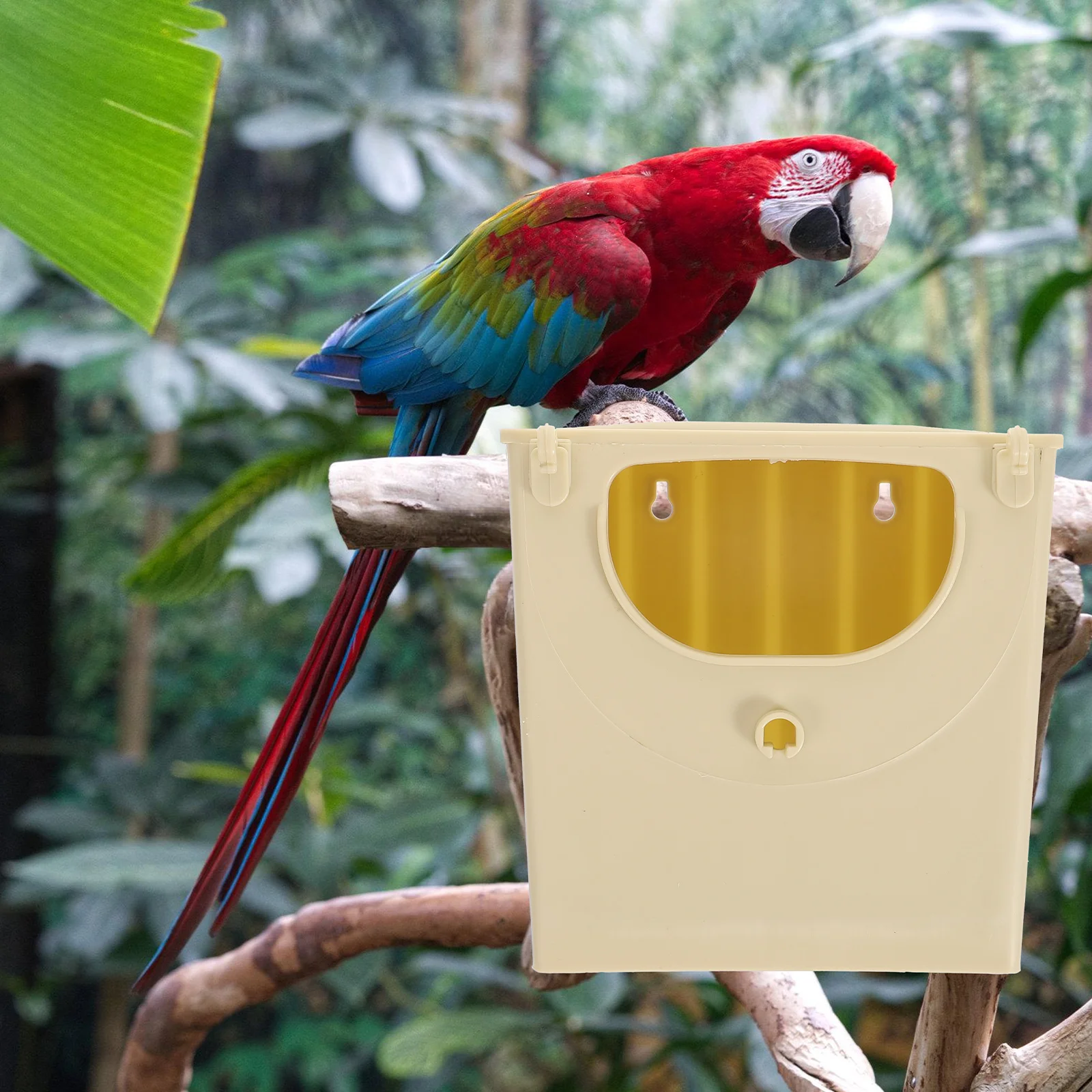 Caja de cría de aves de 4 piezas, caja de anidación, casa colgante de incubación, cabaña para suministros de plástico