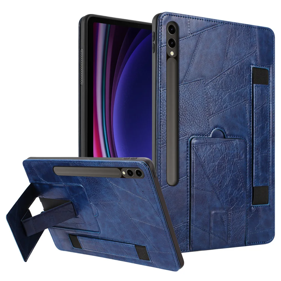 Kickstand Case For Samsung Tab S11 S10 fe S9 S8 S7 S6 Lite A11 A9 Plus 11 12.4 13.1 inch PU Leather Stand Cases Bracelet Cover