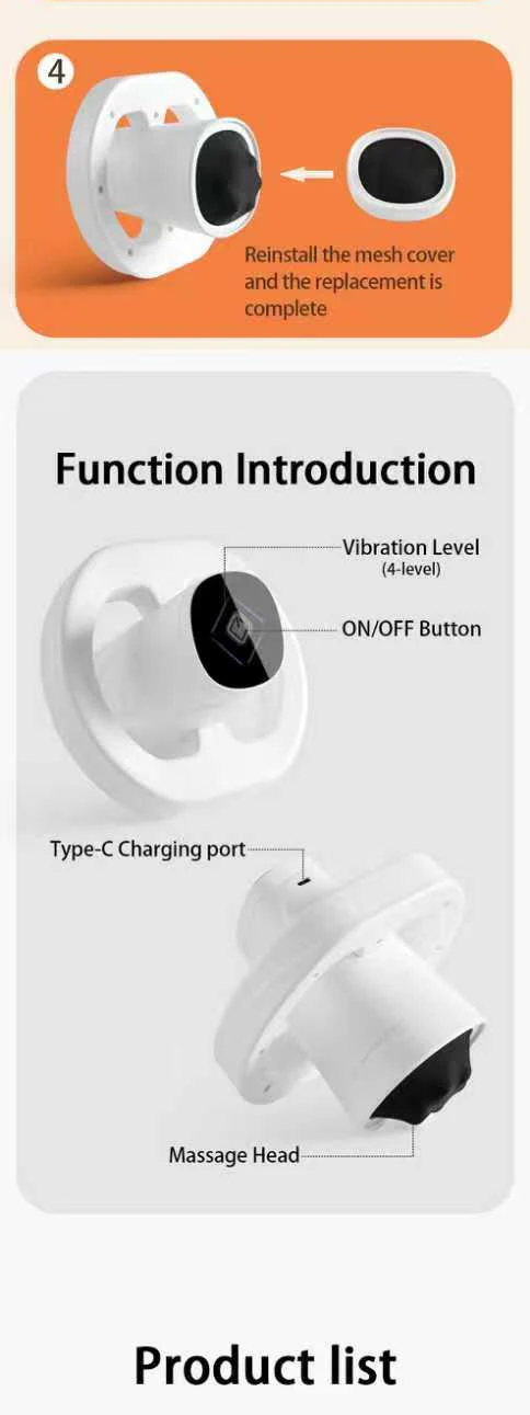 قوية 4-رئيس الكهربائية اللفافة مدلك الجسم الرقبة العلاج آلة تدليك بندقية مع محرك بدون فرش الاسترخاء عضلات الكتف الخلفي
