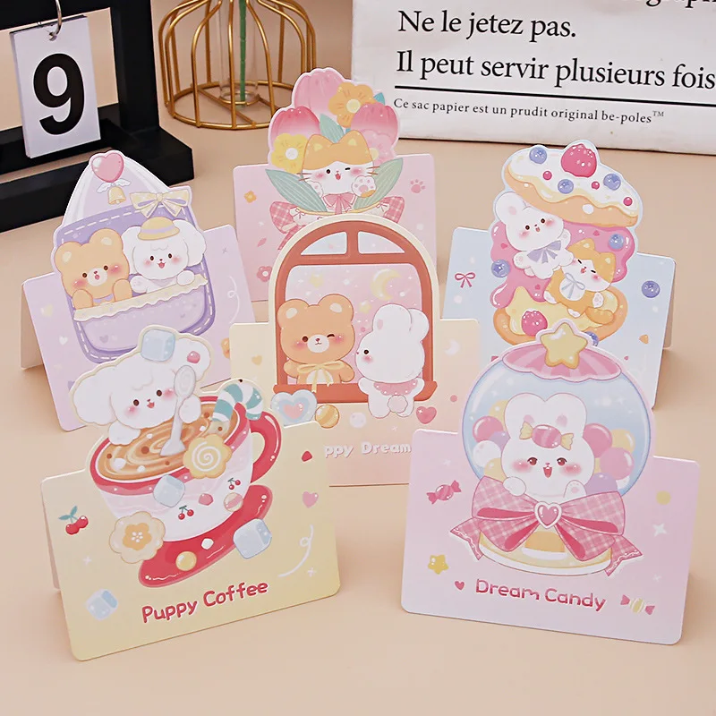 

Cute envelope with high aesthetic value Instagram style cartoon cute 3D greeting card baking shop message holiday universal gift