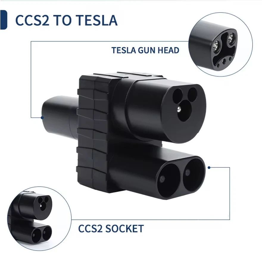 NTO CCS2 to Tesla DC adapter Tesla Supercharger NACS to CCS connector Vortex Plug 500A 1000V converter