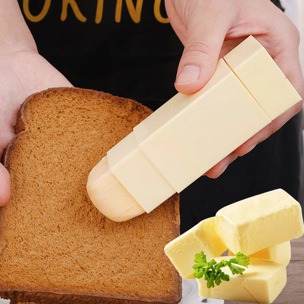 Palo para esparcir mantequilla de cocina, dispensador de mantequilla sólida para panqueques, gofres, Bagels, herramienta para esparcir mantequilla tostada, caja de almacenamiento de queso