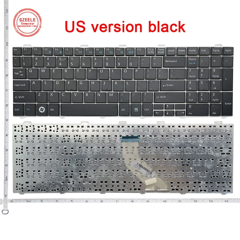 

laptop accessories US/Russian Keyboard for Fujitsu Lifebook A530 A531 AH530 AH531 NH751 AH502 RU Black laptop keyboard