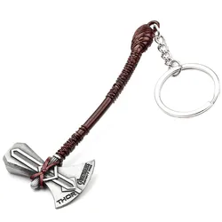 Avengers 4 Infinity War Weapons Stormbreaker Keychains Thor Hammer Axe Key Ring Pendant Metal Trinkets Fans Gift