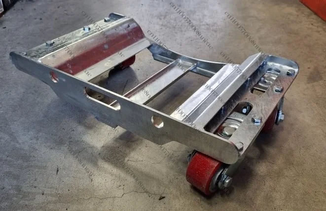 Heavy Duty Load Moving Skate w/ 360° Swivel Casters, Ratchet Strap Car Dolly for Moving SUV Box Truck Machinery & Appliances