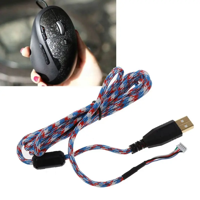 DN59 for G500 G500S Universal Umbrella Rope Mouse Cables Soft Durable Mouse Line Replacement Mouse Wire