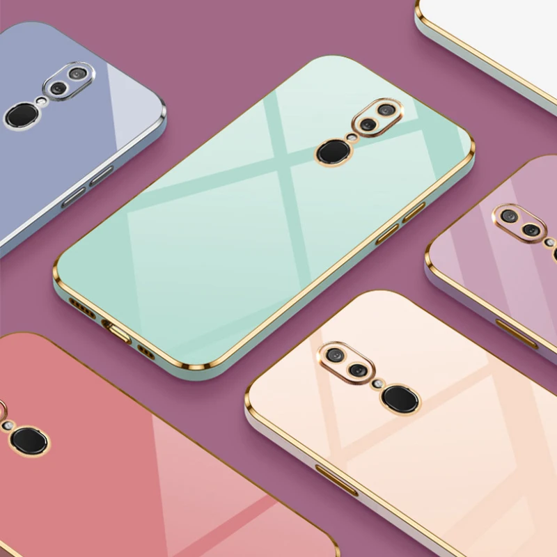 For Oppo F11 Pro Case OPPO F11 Phone Case F11Pro CPH1969 CPH2209 CPH1987 CPH1913 a9x Luxury Square Plating Shockproof Back Cover