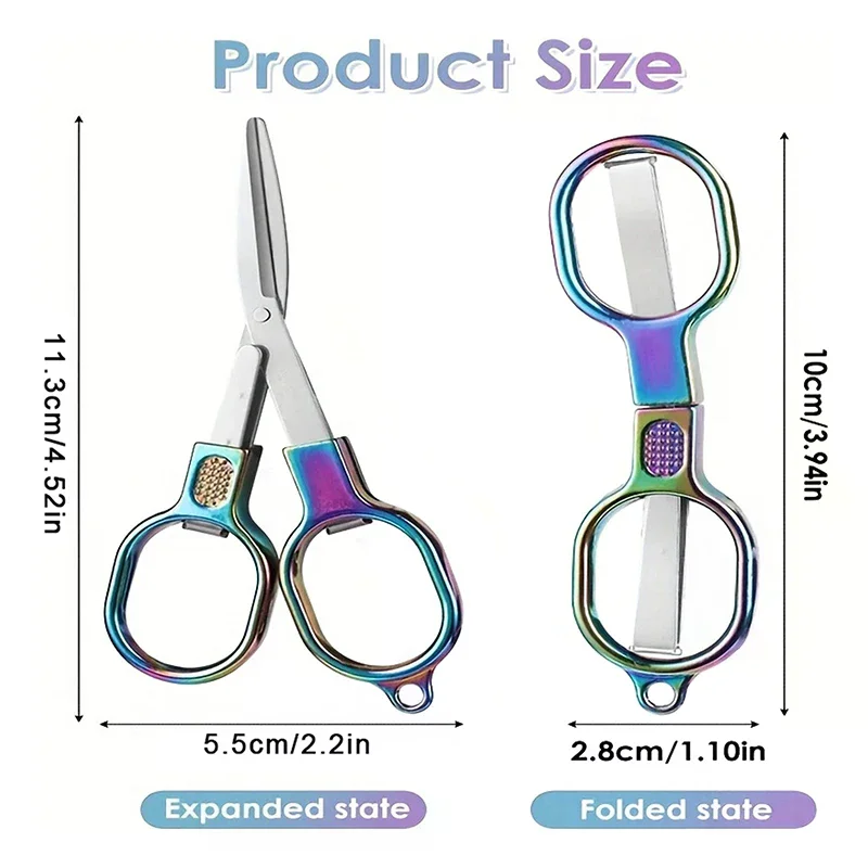 الفولاذ المقاوم للصدأ التطريز التطريز مقص الخياطة للطي مقص خيط صنارة الصيد مقص أدوات خياطة اكسسوارات المطبخ #6