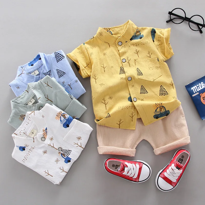 Fashion Baby Boy\'s Suit Summer Casual Clothes Set Top Shorts 2PCS Baby Clothing Set For Boys Infant Suits Kids Clothes