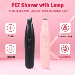 Professional Dog Grooming Clippers Cordless with LED Light Two-speed Adjustment Small Pet Hair Grooming Clippers