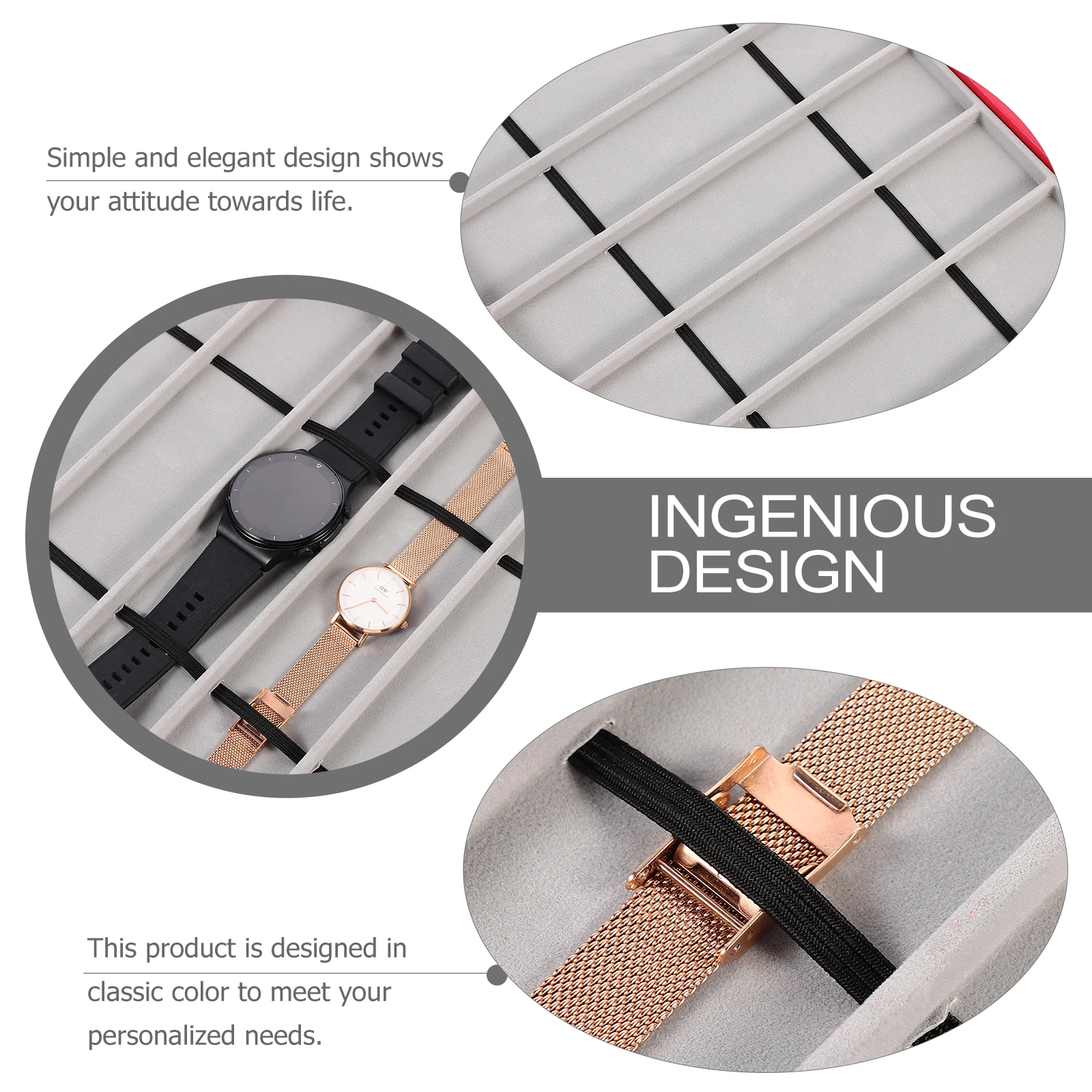 

Watch Storage Tray 8 Grids Classic Color Multifunctional Jewelry Display St Watchb Necklace ganizer Case Holder