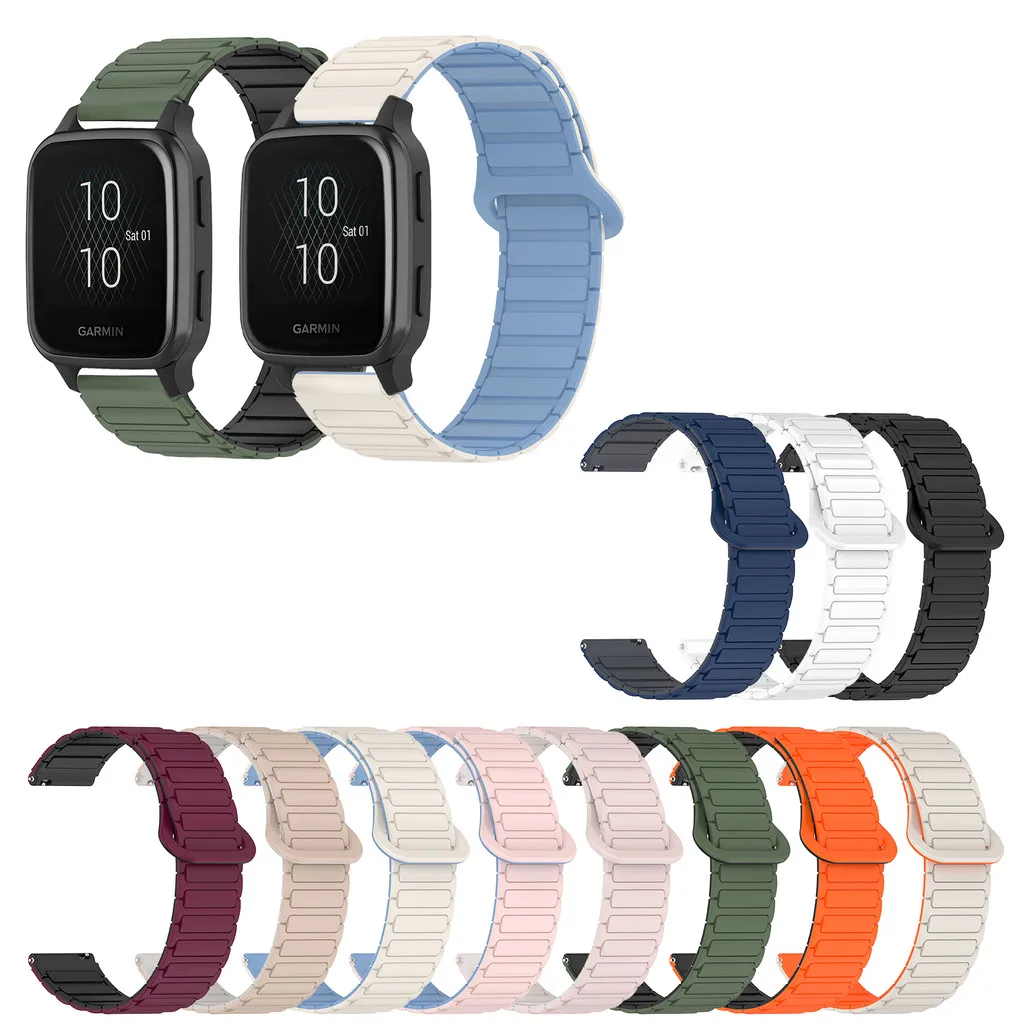 

Силиконовый ремешок для часов Garmin Venu Sq 2, музыка Venu 2 Plus, ремешок с магнитной петлей, браслет
