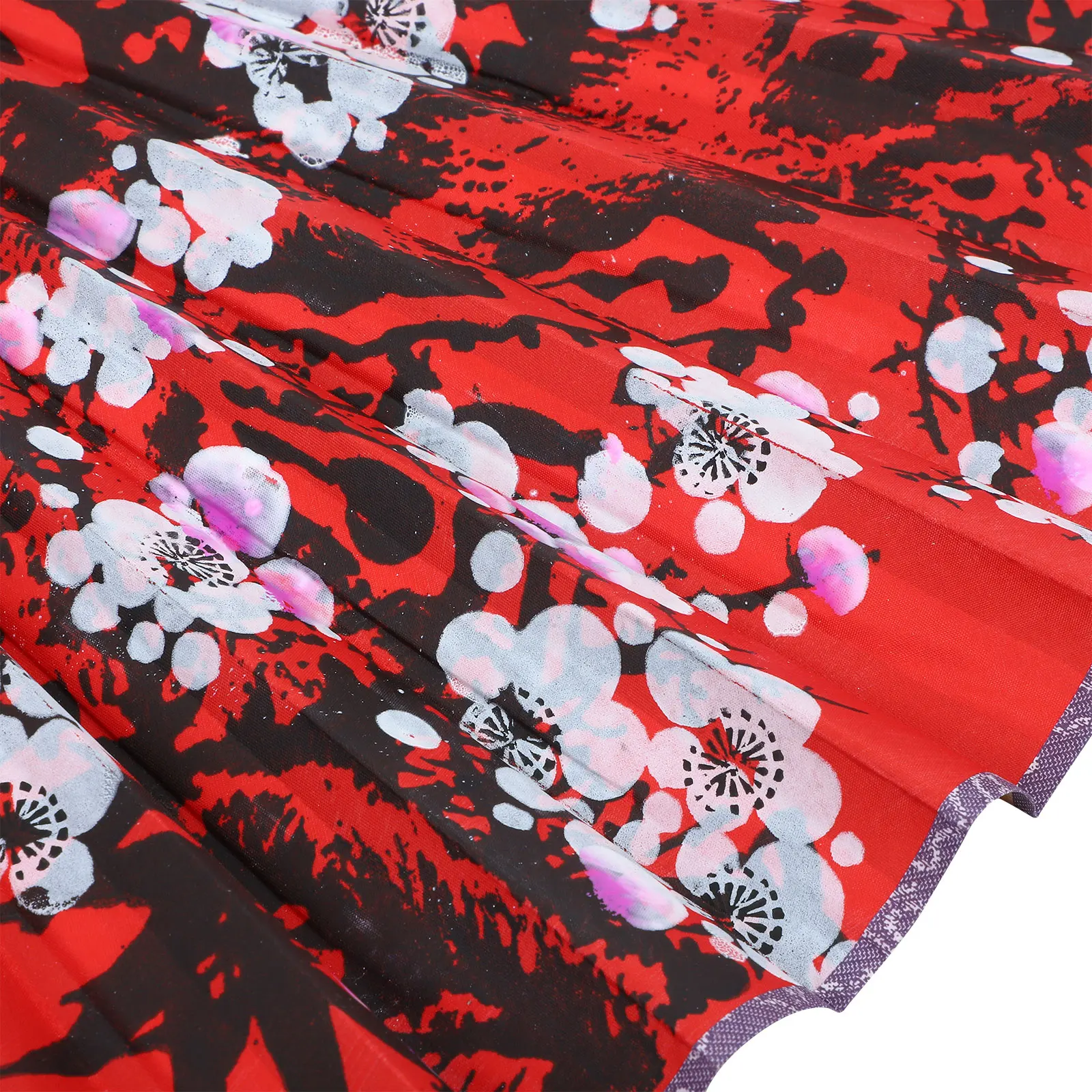 

Giant 0.5*0.9m Red Cloth Plum Blossom Decorative Wall for Wedding Party Chinese Wood Paper Folding Fan Giant Wall for Women