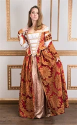 Historical 15th 16th Century Italian Renaissance Juliet Costume Dress Borgia Cosplay Medieval Vintage Ren Faire Dress Ball Gown