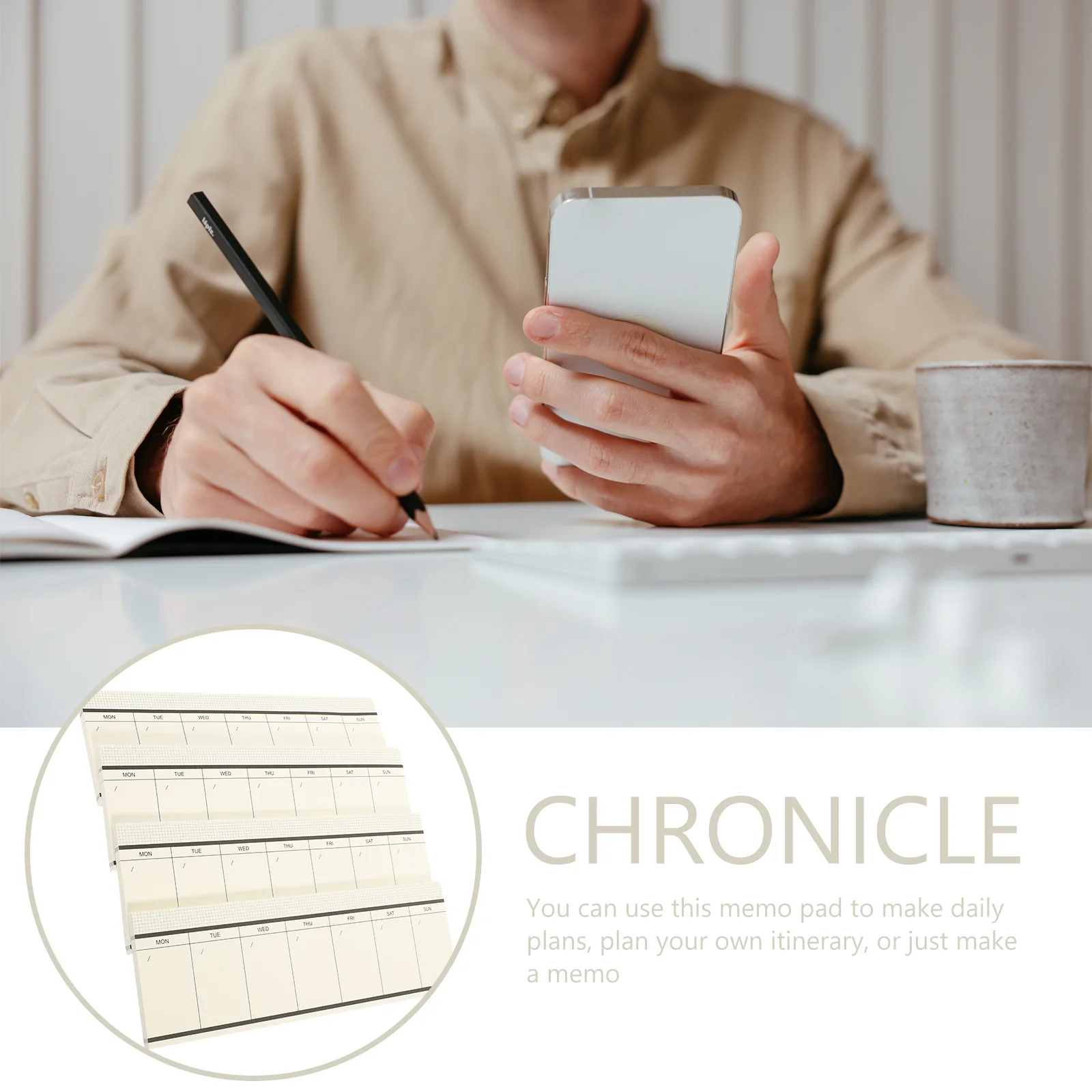 

4Pcs Weekly Planner Notepads Tearable Schedule Planning Pads Practical Memo Pads for Students and Office Schedule Planner