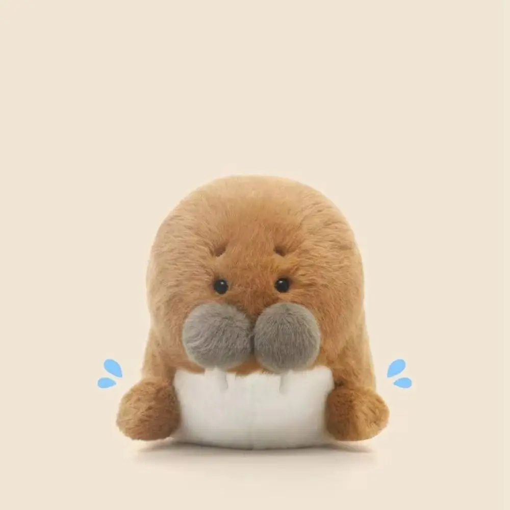 

PP Cotton Simulated Ocean Seal Stuffed Fluffy Interactive Walrus Stuffed Animal Doll Soft Comfortable Simulated Walrus