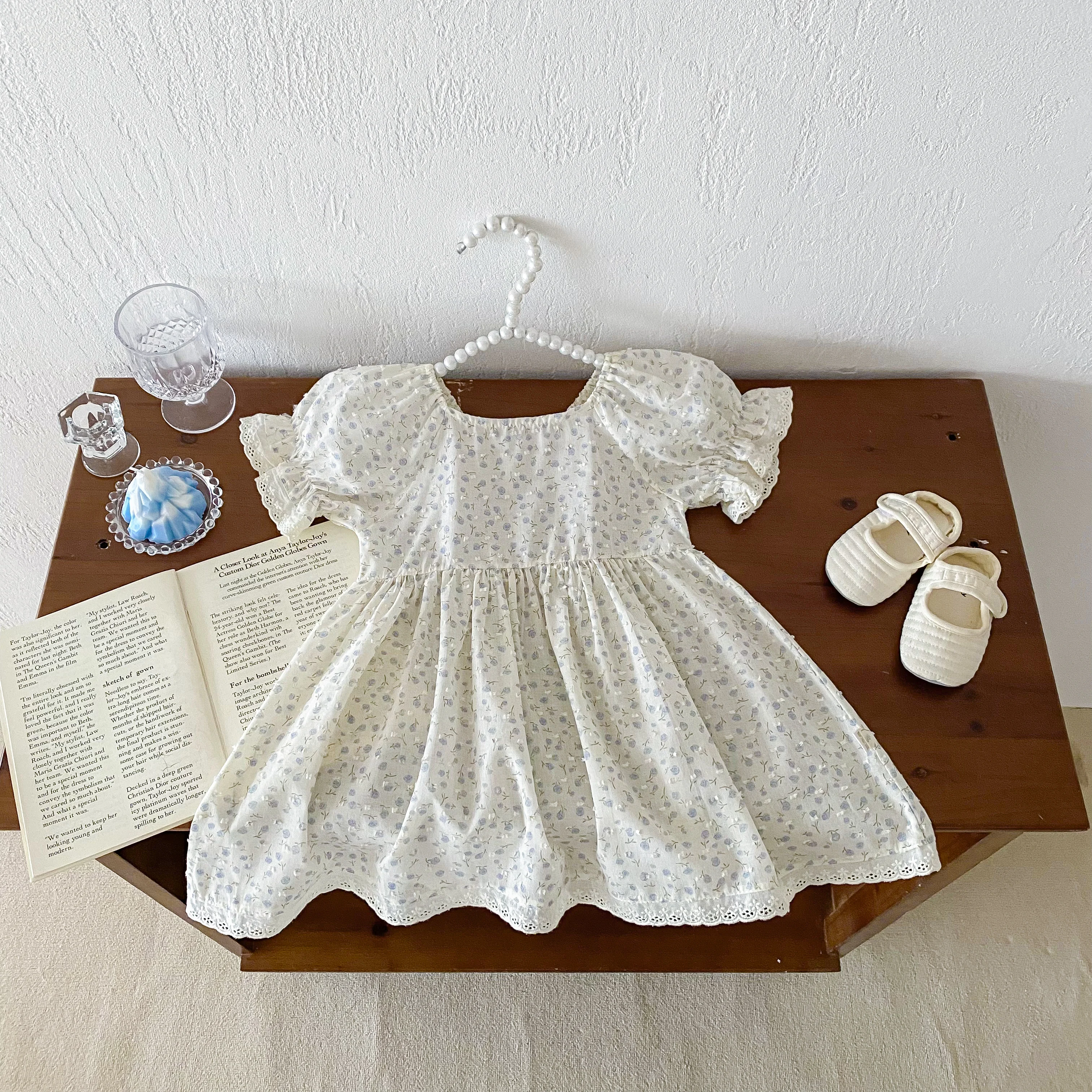 Spring Child Dress Children Girl Korean Version of Cute Floral Pattern Top or Pants or Dress Kid Girl Cute Clothes 1-5 Years Old