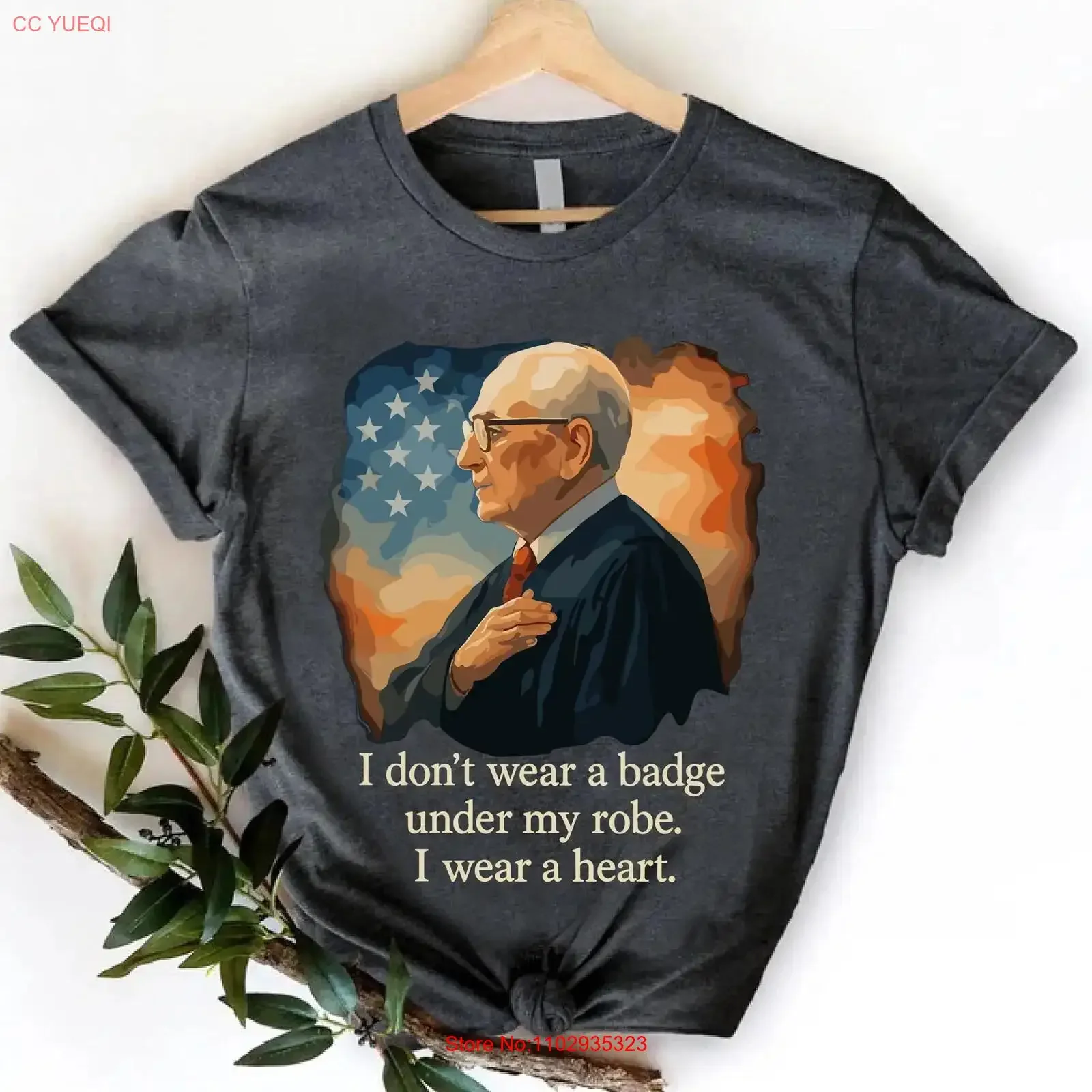 T-shirt commémoratif Frank Caprio avec citation « Compassionate Justice », motif vintage délavé, confortable, polyvalent, streetwear extensible