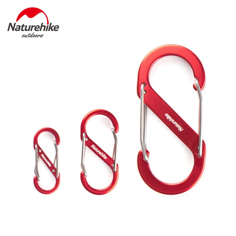 Naturehike S-type Aluminum Alloy Buckle Outdoor Multi-function Carabiner Keychain Hook Water Bottle Buckle Hook