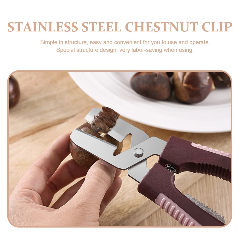 

Chestnut Opener Metal Multi-Functional Manual Chestnut Peeling Tool Practical Nut Sheller Walnut Peeling Supplies
