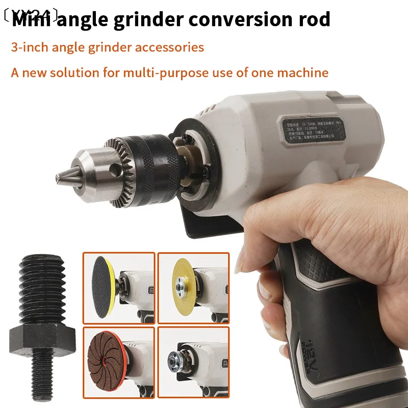 バYY24 ParqueM5 zu M10/M14 zu M10 Multifunktionale 3-Zoll-Handbohrmaschine Umrüstststange Winkelschleifer Umbau