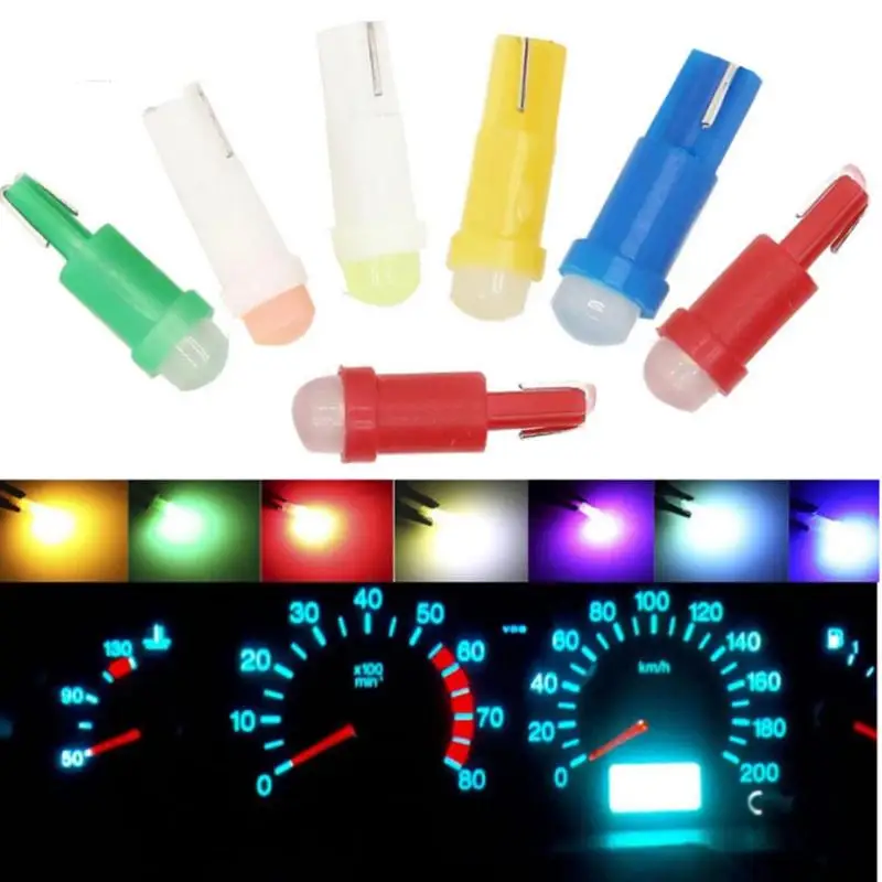 10 Stück Mehrfarbige T5 Auto-Armaturenbrett-LED-Lampen mit Hoher Helligkeit und Niedrigem Stromverbrauch für Auto-Instrumententafel-Beleuchtung – Detail 1