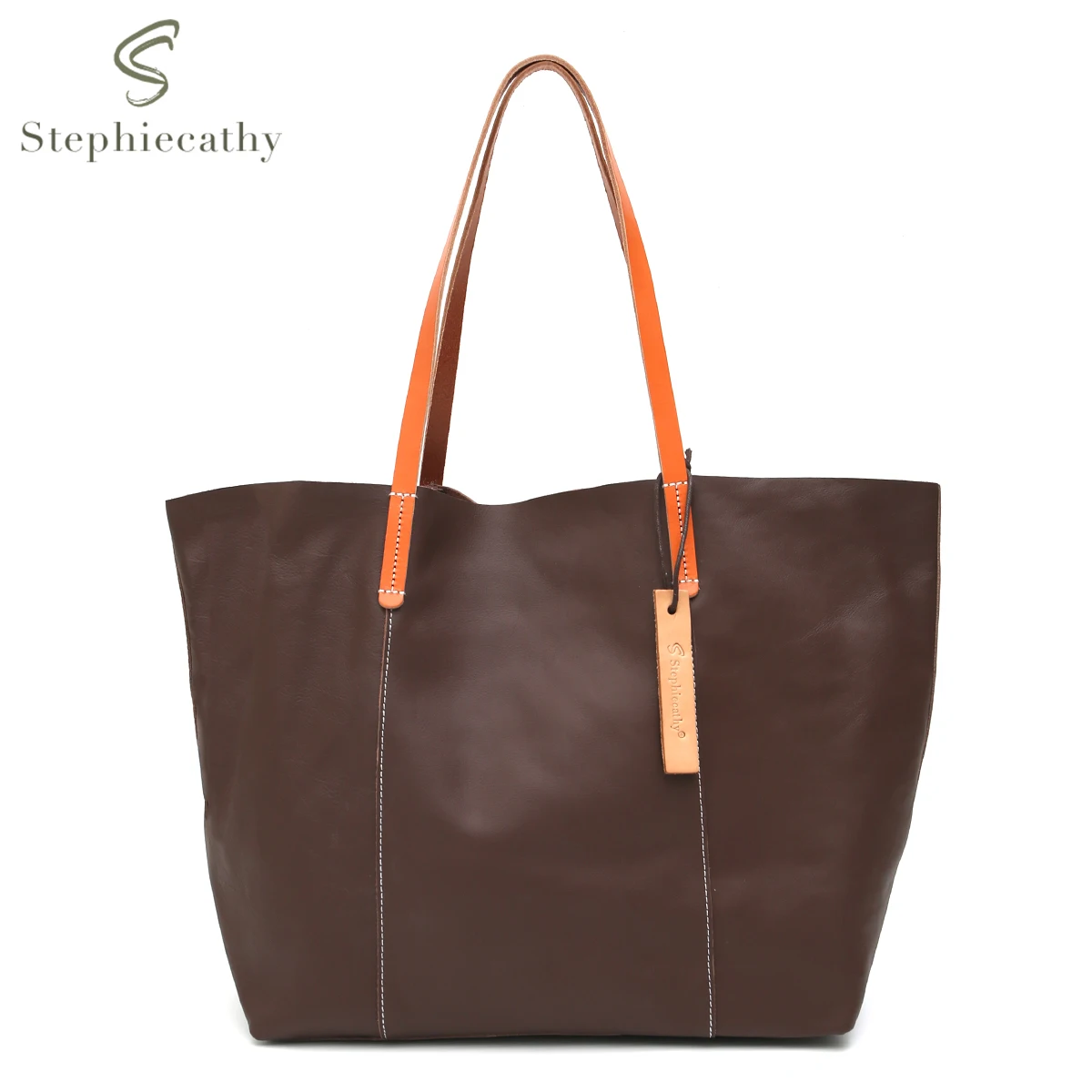 

SC Retro Natural Genuine Leather Tote Women Large Capacity Daily Shoulder Handbags Laptop Shopping Bags Vintage Casual Purses