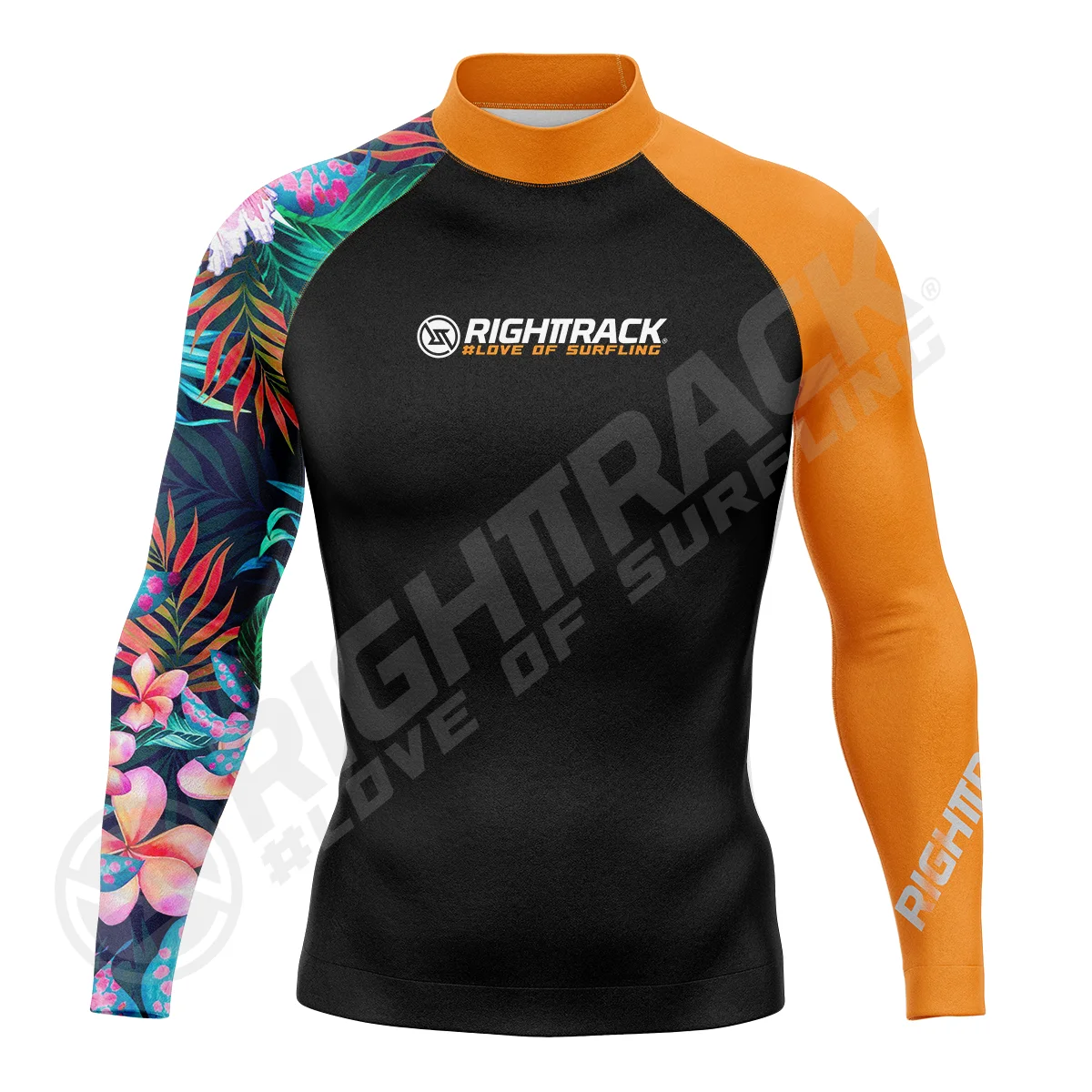 New Men\'s Surfing Shirt Lycra Rashguard Surf Sportswear Beach Sunscreen UV Protection Swimwear UPF50+ RIGHTTRACK Clothes