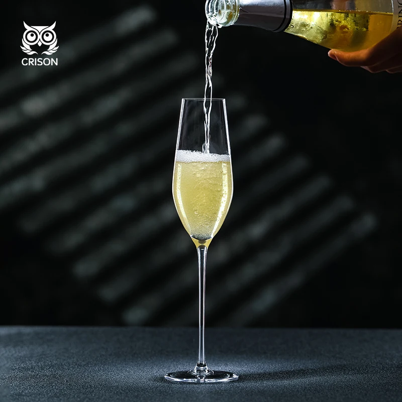 CP8201 CRISON Copa de champán de cristal de alta calidad/taza de cóctel/vasos para beber copas de vino para fiesta de boda 220ml
