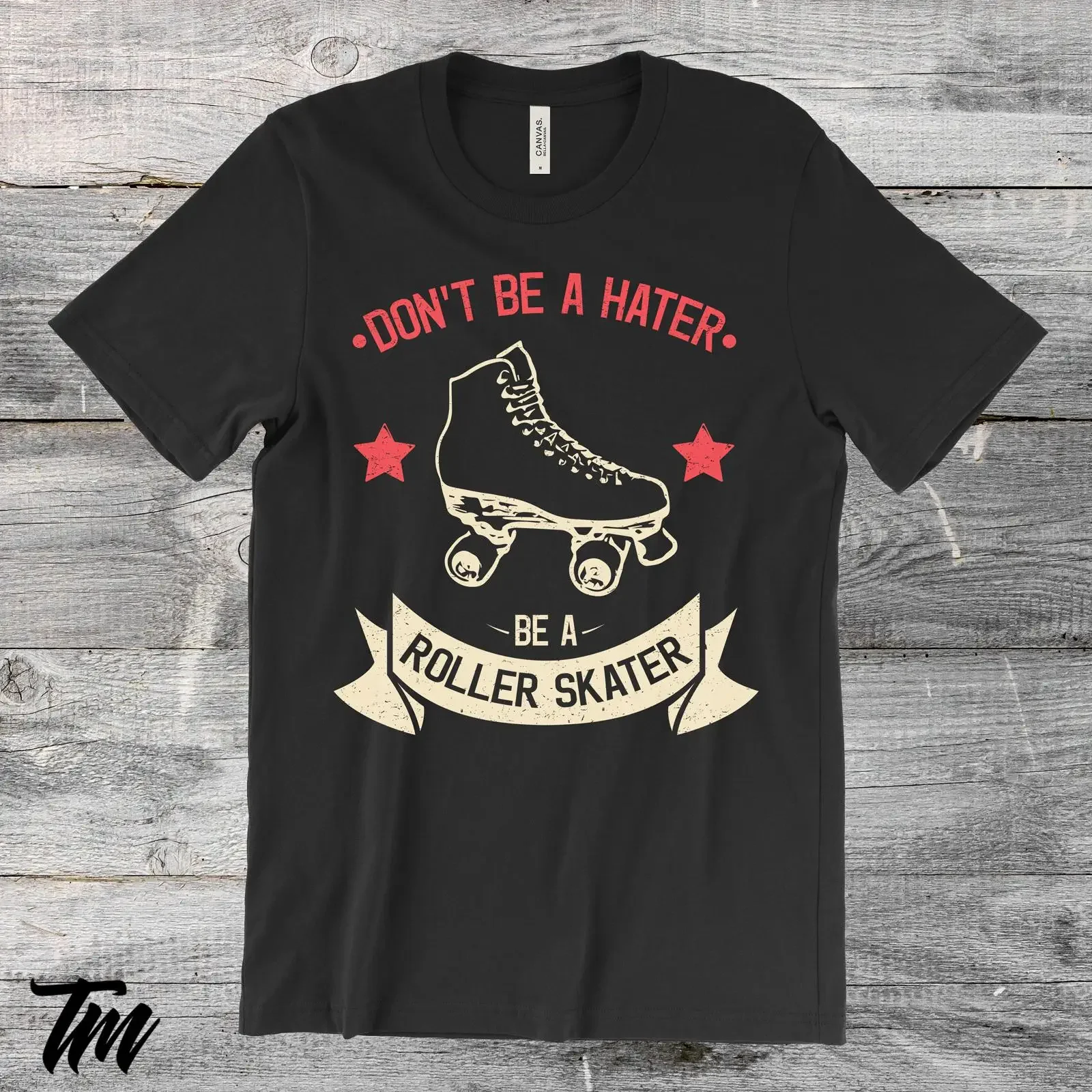 Camiseta vintage Don't Be A Hater Roller Skater, divertida para amantes del patinaje, estilo vintage, unisex, elegante y suave