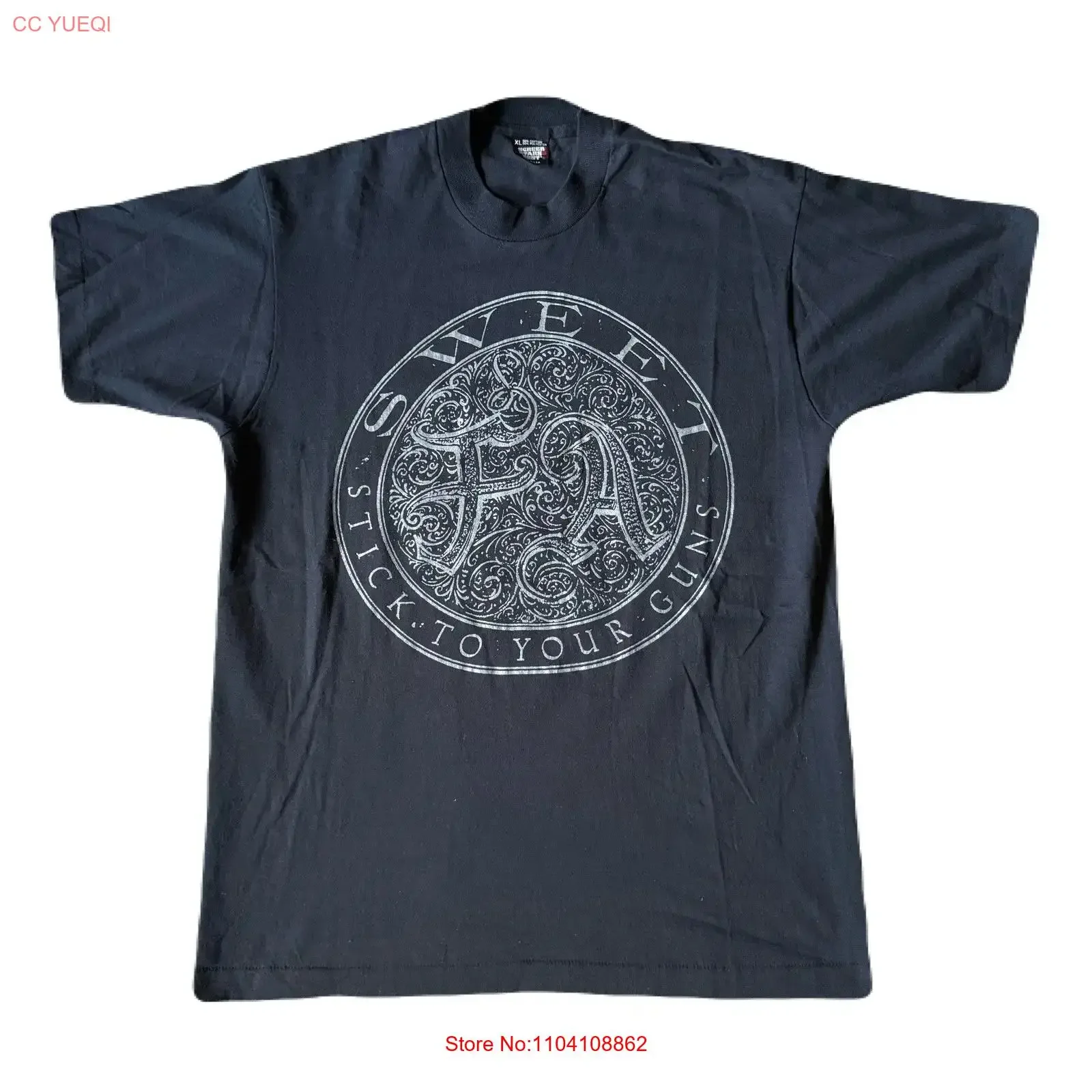Seltenes Vintage 90er Sweet FA Stick To Your Guns Rock Grunge Tour Konzert T-Shirt XL Vintage Washed Top für den Alltag, dehnbar