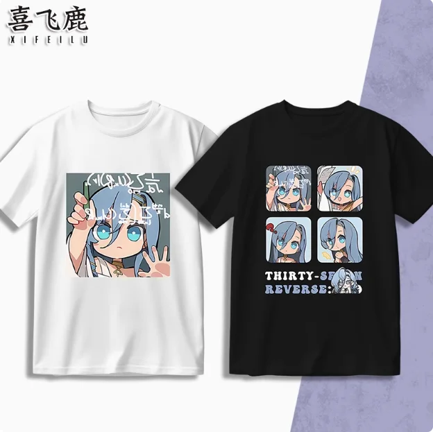 Anime Reverse:1999 Hermes Kurzarm T-Shirt Sommer Cosplay Kostüm lässig Student lose Tops