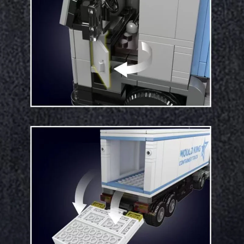 Mold King 24070 Mini World Cool Brick House Container Truck Kinderspeelgoed Educatief beeldje Bouwstenen Trendy speelgoedauto