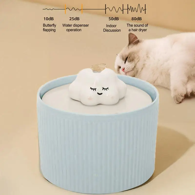 

1.2L Ceramic Cat Water Fountain Automatic Cat Drinking Fountain Quiet Dog Water Fountain Pet Kitten Cat Water Dispenser holder