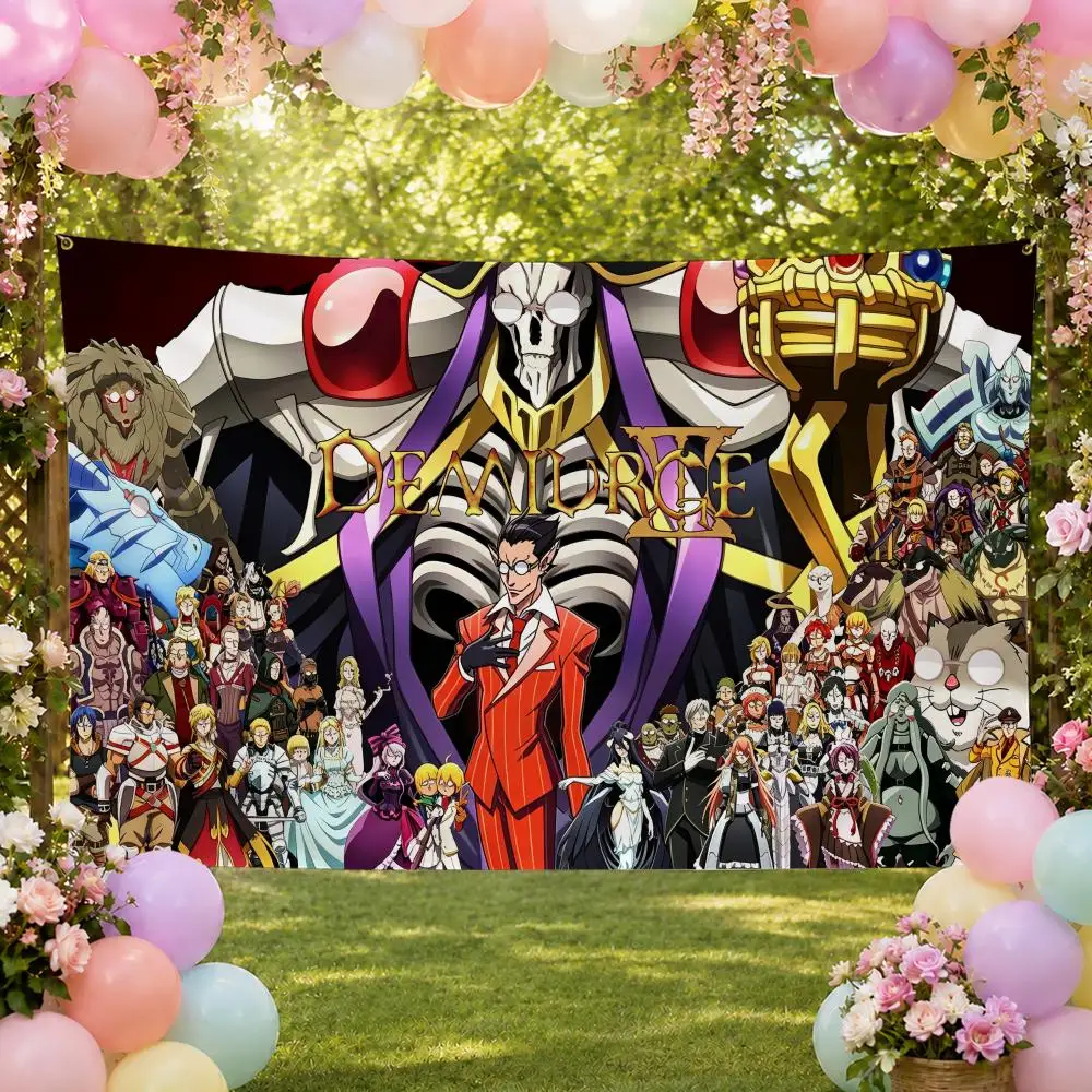 OVERLORD Flags Fan Banner Tapestry Wall Hanging Garage BarDorm Camp Party Outdoor Home Decor Gift