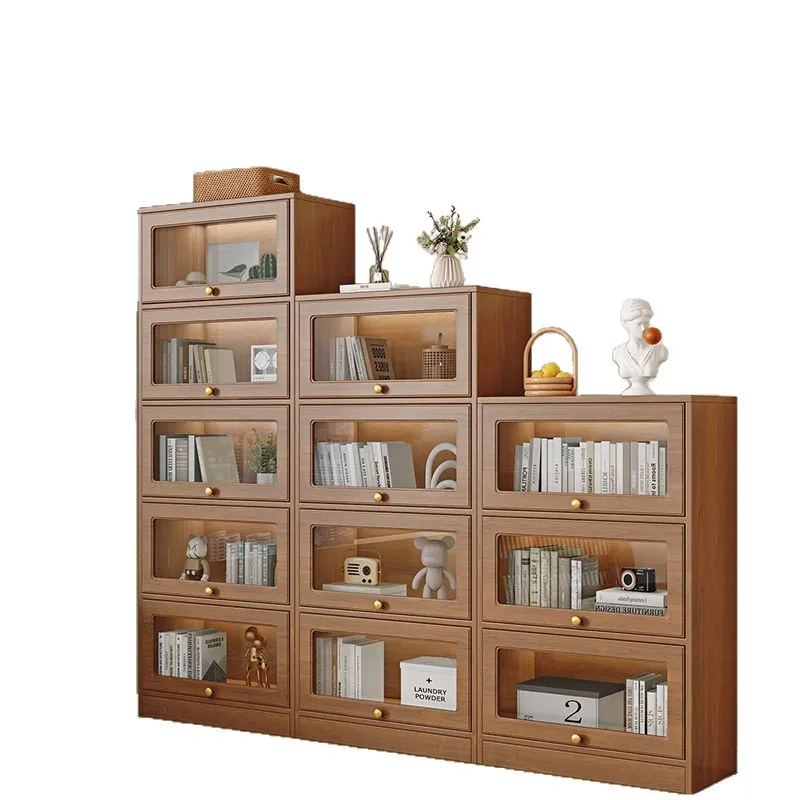 

Solid wood bookshelves, cabinets against the wall, household