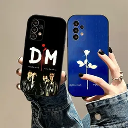 D-Depeche M-Mode Rock Band Phone Case For Samsung S24,23,23,22,30,21,10,9,Note20 Ultra,Lite,Ultra,5G,Plus,FE,Black Soft Case